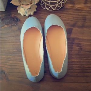 Lauren Conrad blue scalloped ballet flats